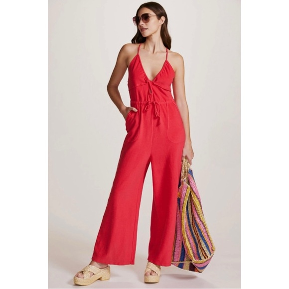 Anthropologie Pants - Anthropologie Red Jumpsuit